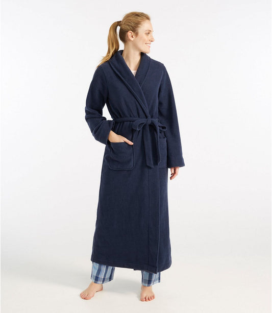 Women's Winter Fleece Robe, Wrap-Front - US 3893