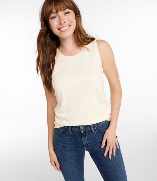 Women's Pima Cotton Tee, Shell - US 3916