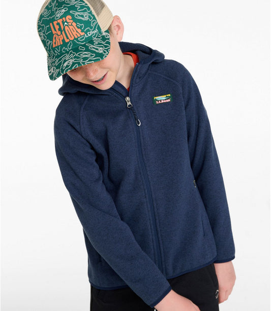 Kids' L.L.Bean Sweater Fleece, Hooded - US 7322