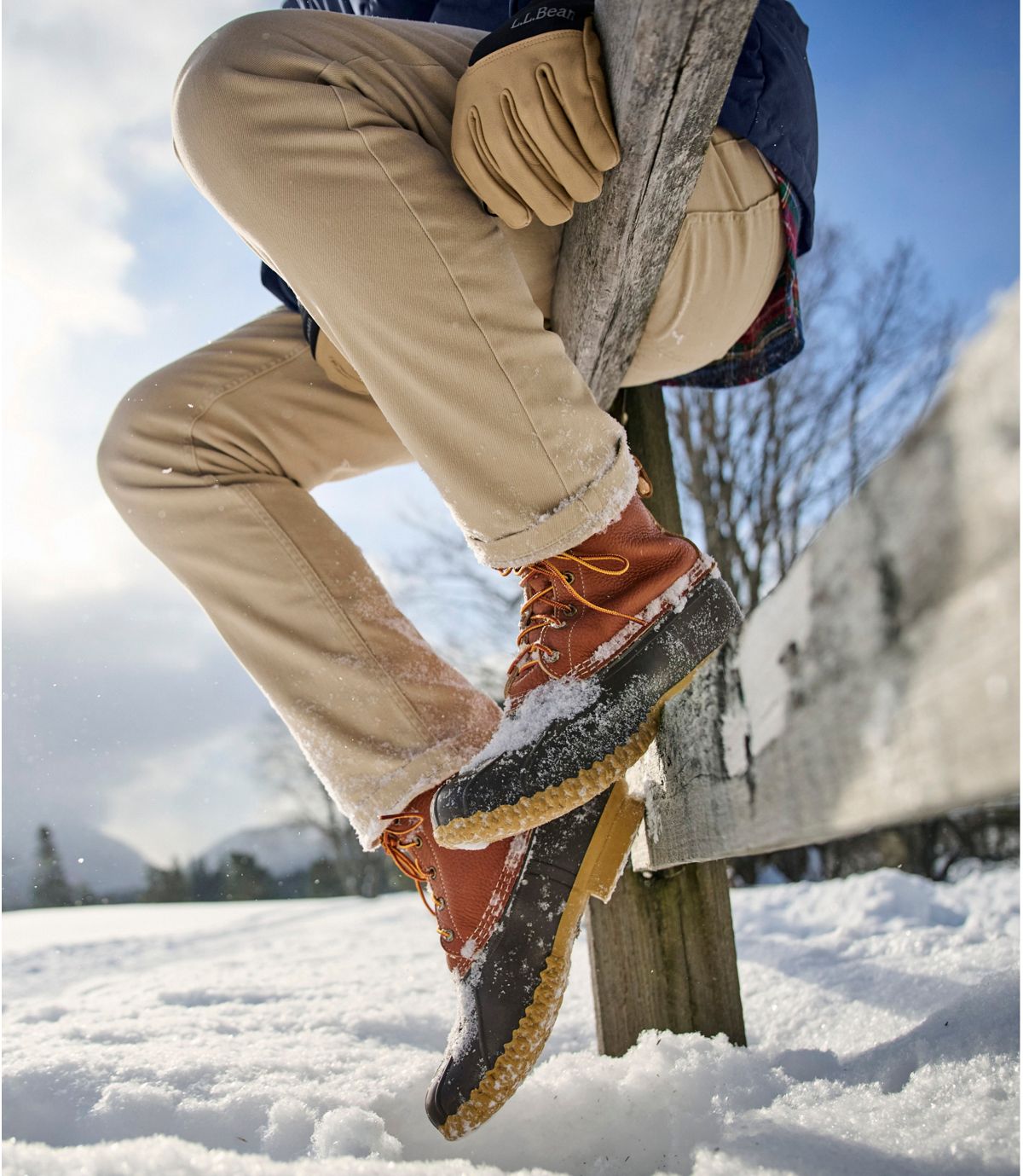 Men's Bean Boots, 8" Shearling-Lined Insulated - US 6892
