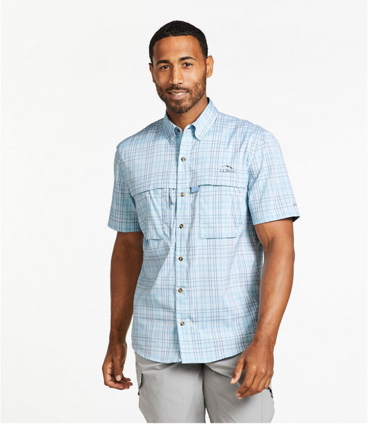 Men's Tropicwear Shirt, Plaid Short-Sleeve - US 5315
