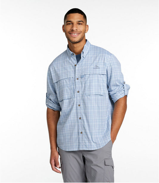 Men's Tropicwear Shirt, Plaid Long-Sleeve - US 3438