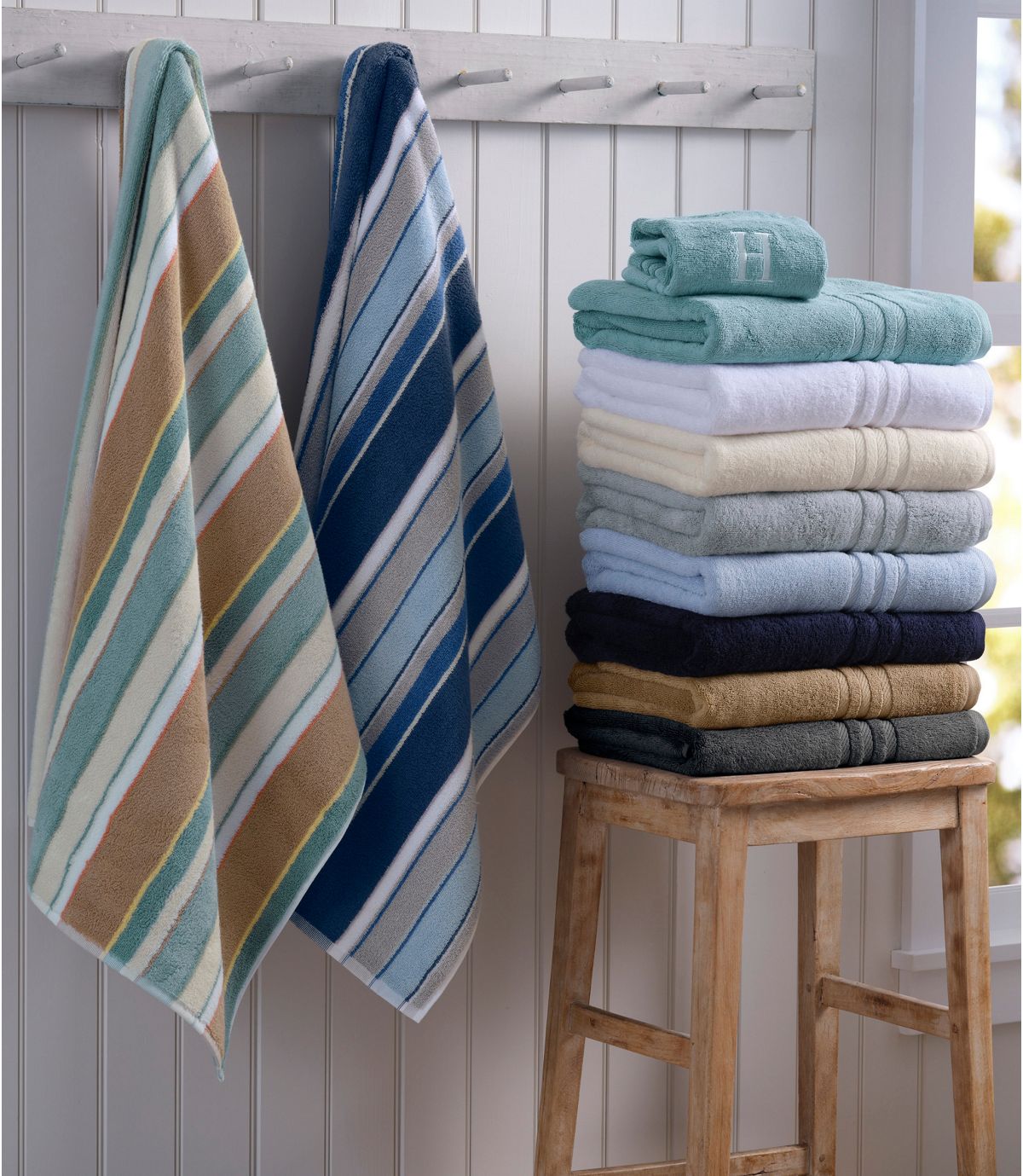 Bean's Organic Cotton Towel, Stripe - US 0594
