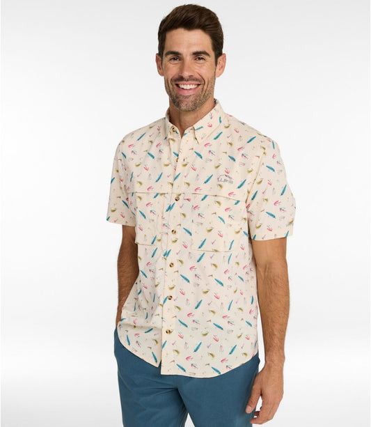 Men's Tropicwear Shirt, Short-Sleeve Print - US 6757