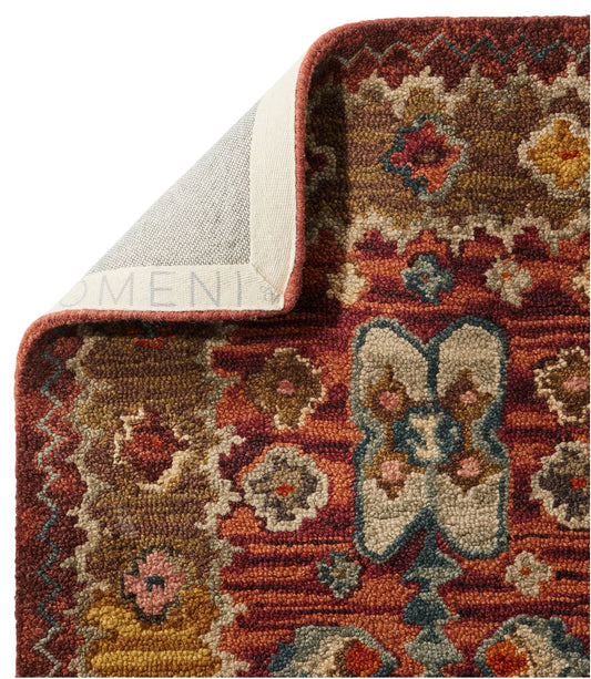Double Border Wool Hooked Runner, Sienna Multi - US 6080