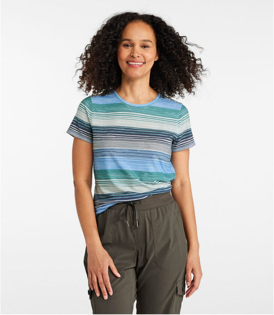 Women's Everyday SunSmart® Tee, Short-Sleeve Stripe - US 3744