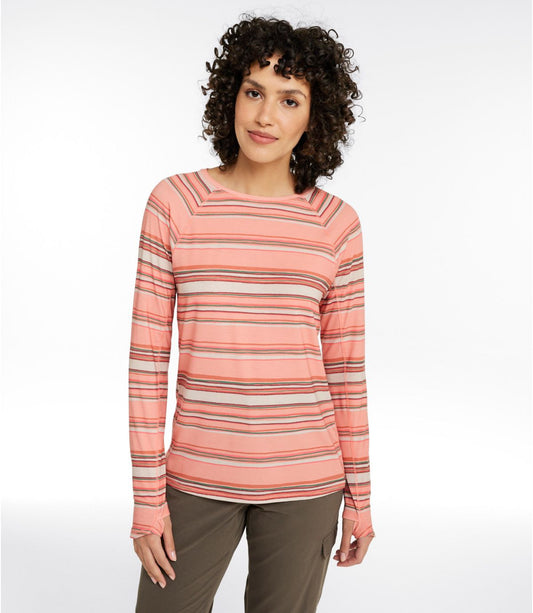 Women's Everyday SunSmart® Tee, Crewneck Long-Sleeve Stripe - US 4404