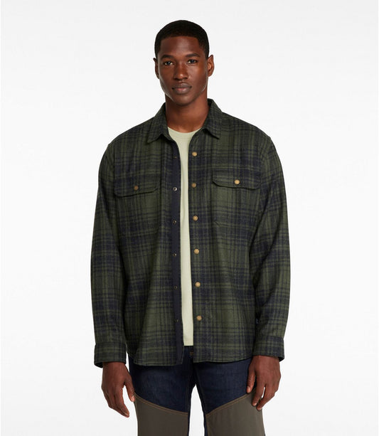 Men's Maine Guide Lightweight Wool Field Shirt, Plaid - US 3687