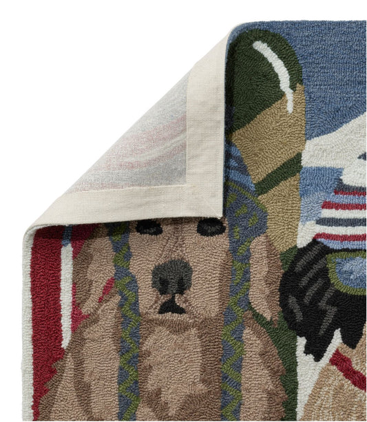 Indoor/Outdoor Vacationland Runner, Dogs Skiing - US 9795