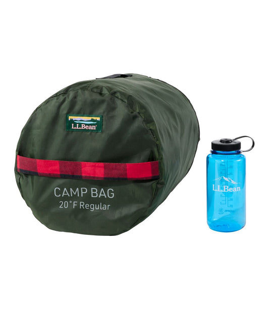 Adults' L.L.Bean Flannel Lined Camp Sleeping Bag, 20° - US 0383