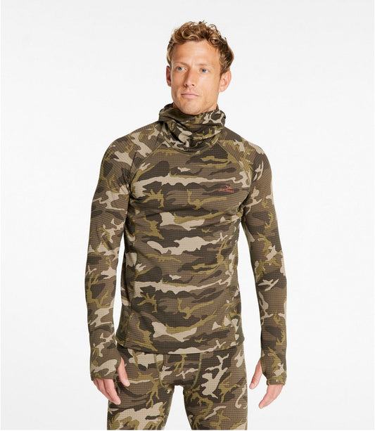 Men's L.L.Bean Heavyweight Base Layer Hoodie, Print - US 2415