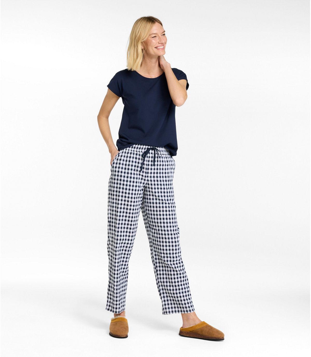 Women's Bean's Seacoast Seersucker Pajama Pant Set - US 2746