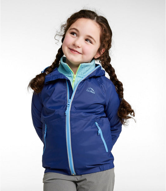 Kids' Wind and Rain Jacket, Reflective Zipper - US 4208