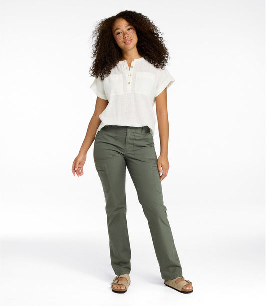 Women's 207 Vintage Cotton Canvas Pants, Mid-Rise Straight-Leg Cargo - US 9255