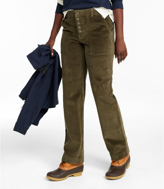 Women's Signature Utility Corduroy Pants, Mid-Rise Straight-Leg - US 4049