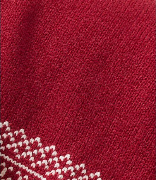 1912 Heritage Knit Faux Fur Throw, Fair Isle - US 0936