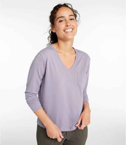 Women's Vista Camp V-Neck Pocket Tee, Long-Sleeve - US 5538