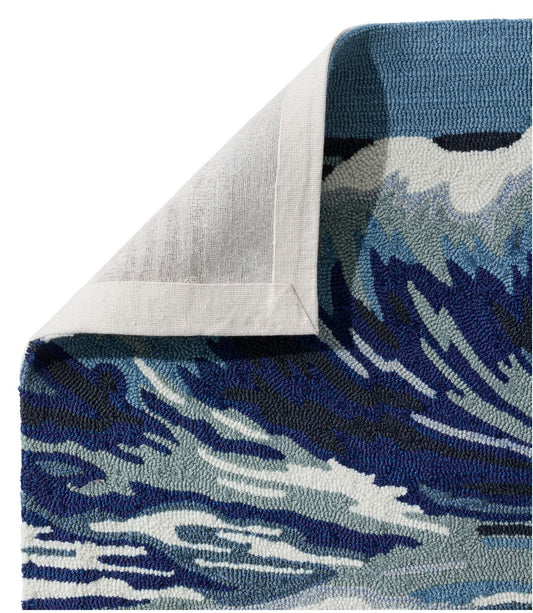 Indoor/Outdoor Vacationland Runner, Ocean Waves - US 2144