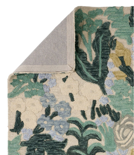 Leafy Floral Wool Tufted Rug - US 2318