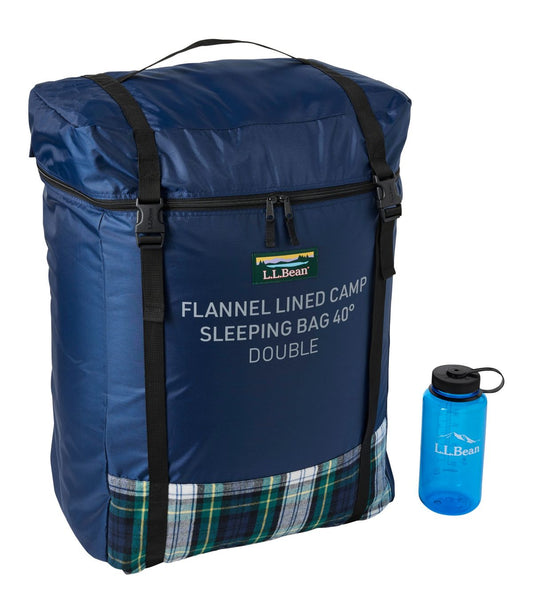 Flannel-Lined Double Camp Sleeping Bag, 40°F - US 0924