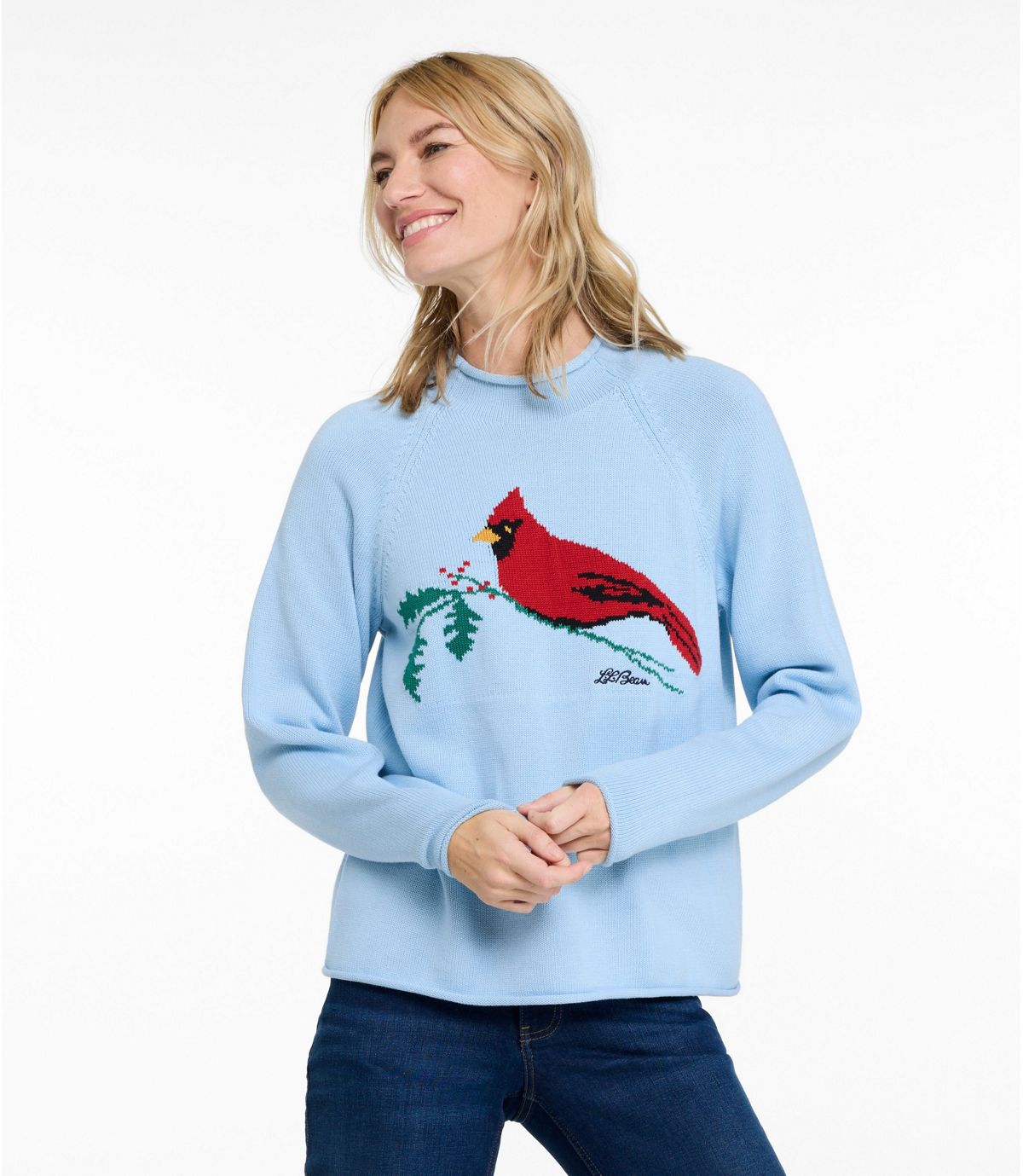 Women's The Original Double L® Sweater, Novelty Rollneck - US 4411