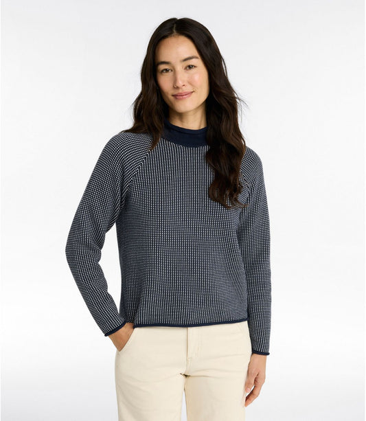 Women's The Original Double L® Sweater, Rollneck Bird's-Eye - US 4823
