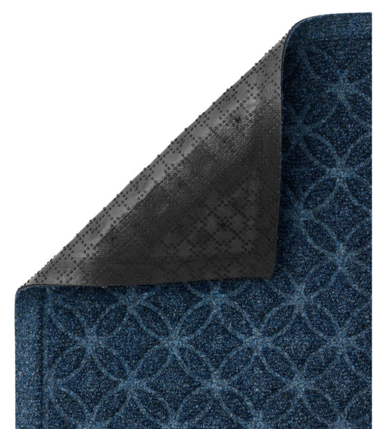 Heavyweight Recycled Waterhog Doormat, Geometric Rings - US 5307