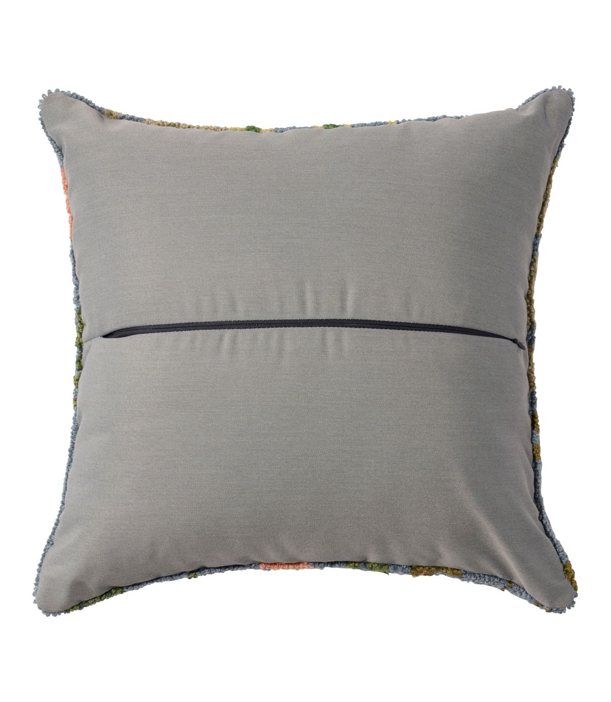 Indoor/Outdoor Hooked Pillow, Floral Bloom, 18" x 18" - US 7337