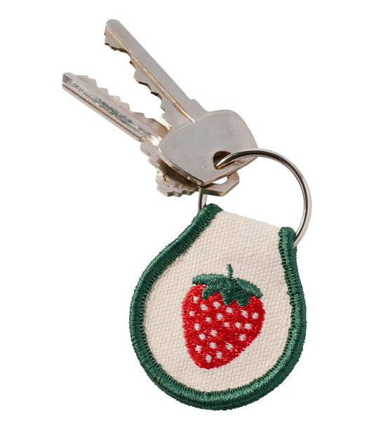 Embroidered Patch Charm, Strawberry - US 1221