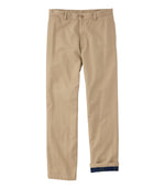 Men's Double L® Chinos, Natural Fit, Plain Front, Flannel-Lined - US 9754