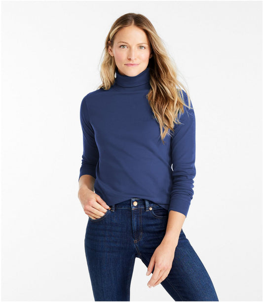 Women's L.L.Bean Interlock Turtleneck, Long-Sleeve - US 6423