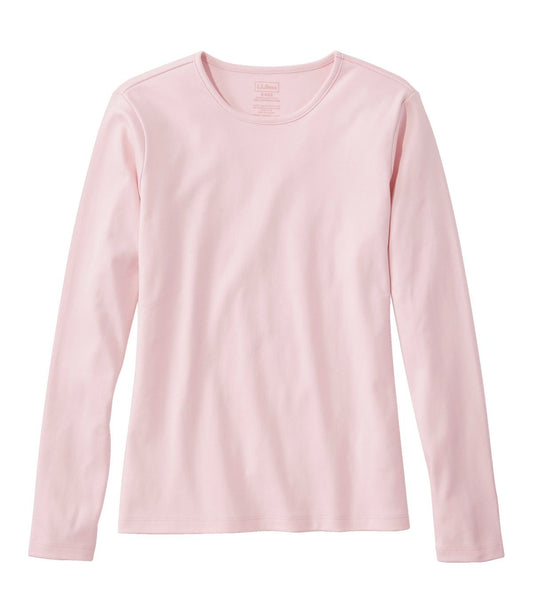 Women's Pima Cotton Tee, Long-Sleeve Crewneck - US 2008