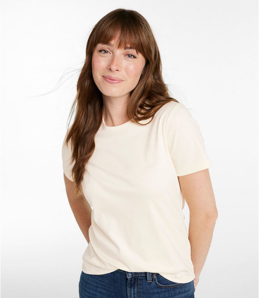 Women's Pima Cotton Tee, Short-Sleeve Crewneck - US 9522