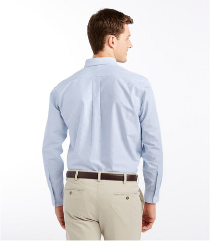 Men's Wrinkle-Free Classic Oxford Cloth Shirt, Traditional Fit University Stripe - US 1188