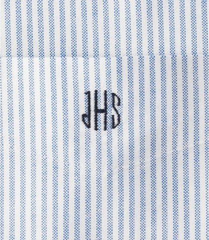 Men's Wrinkle-Free Classic Oxford Cloth Shirt, Traditional Fit University Stripe - US 1188