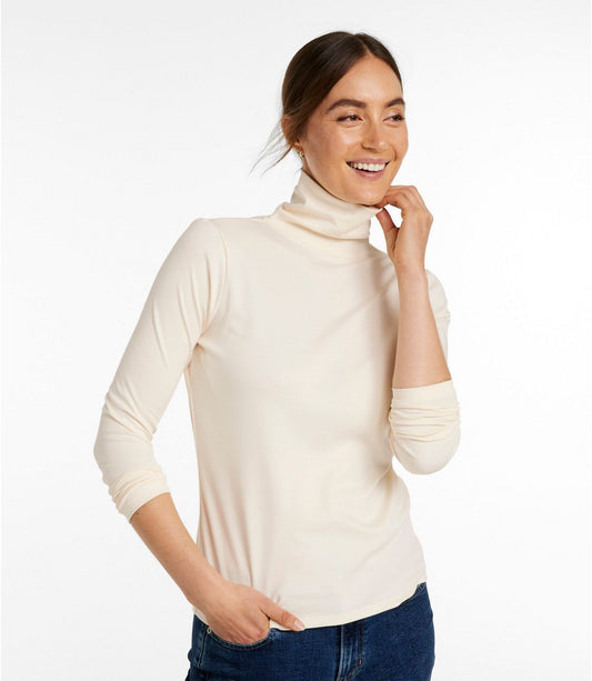 Women's Pima Cotton Turtleneck, Long-Sleeve - US 4256