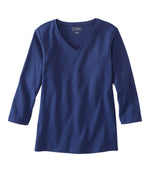 Women's L.L.Bean V-Neck, Three-Quarter-Sleeve - US 2985