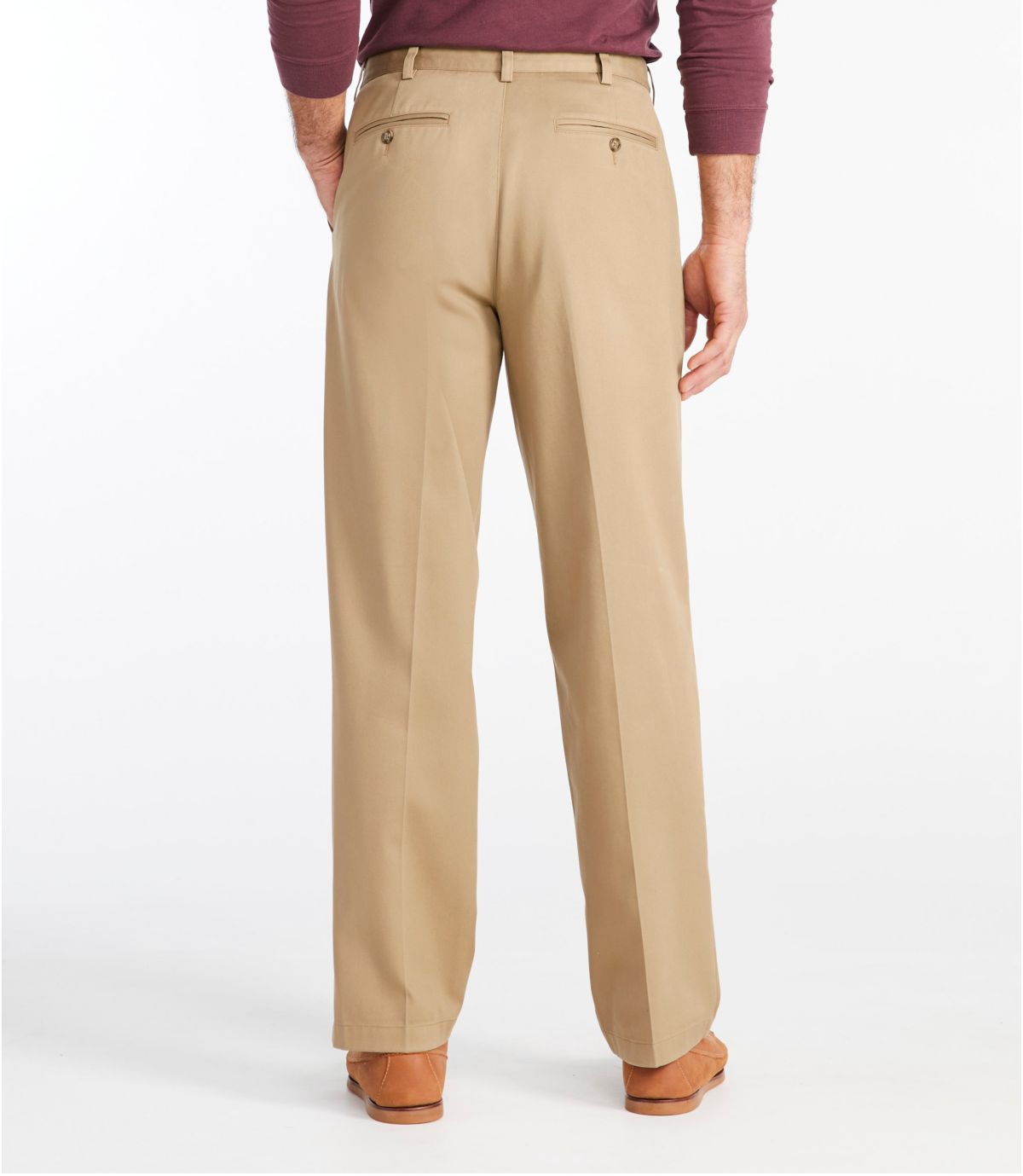 Men's Wrinkle-Free Double L® Chinos, Natural Fit, Hidden Comfort, Plain Front - US 0531
