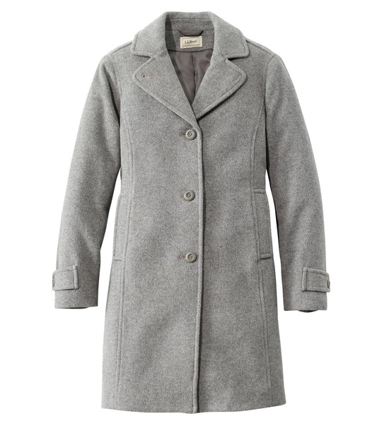 Women's Classic Lambswool Polo Coat, Three-Quarter Length - US 3505