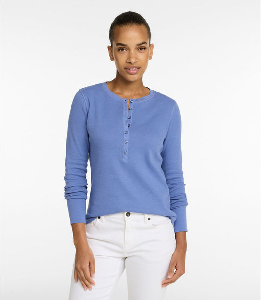 Women's Waffle-Knit Henley - US 1579