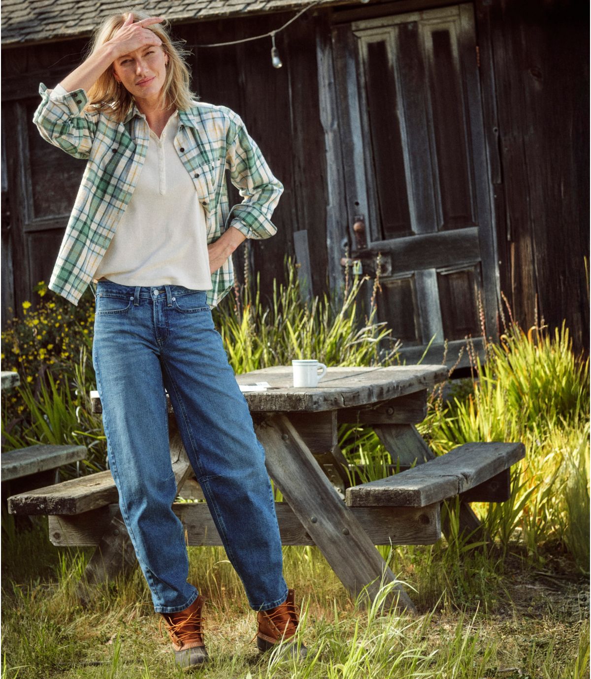 Women's Waffle-Knit Henley - US 1579