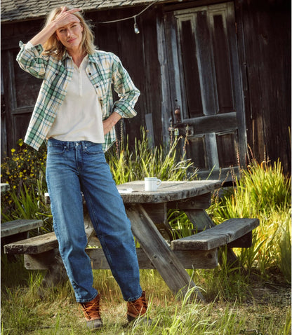 Women's Waffle-Knit Henley - US 1579