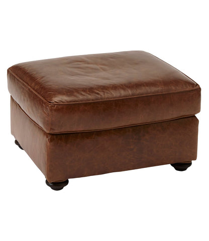 Bean's Leather Lodge Ottoman - US 2259