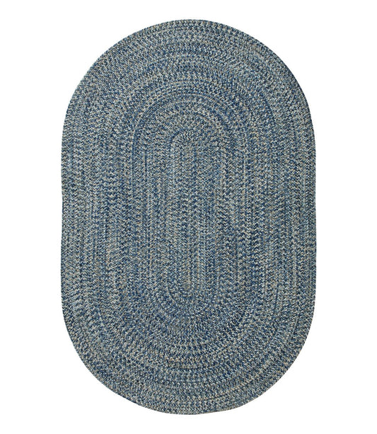 All-Weather Braided Rug, Concentric Pattern Oval - US 9663