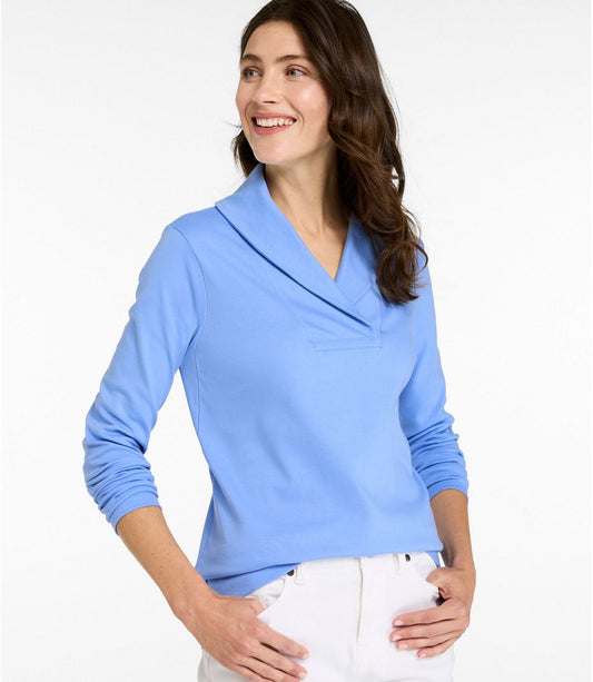 Women's L.L.Bean Pullover, Long-Sleeve Shawl Collar - US 2548