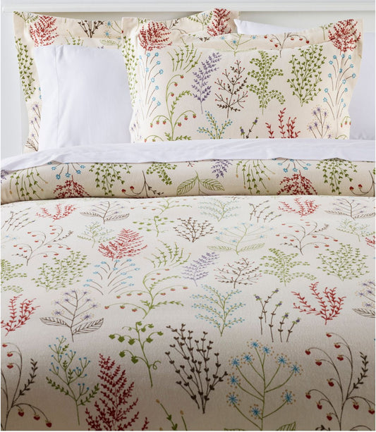 Botanical Floral Flannel Comforter Cover Collection - US 9938