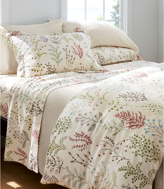 Botanical Floral Flannel Comforter Cover Collection - US 9938