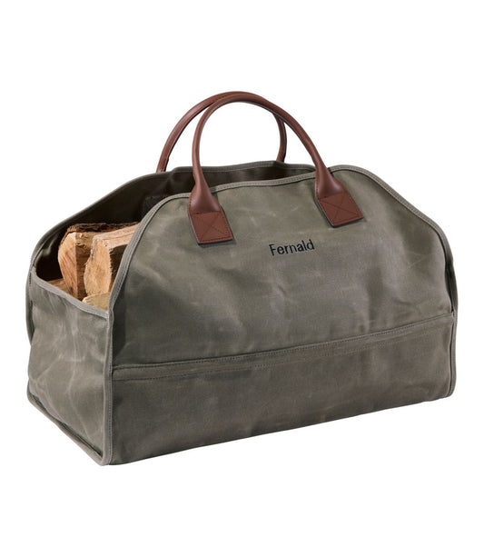 Waxed-Canvas Log Carrier - US 7338