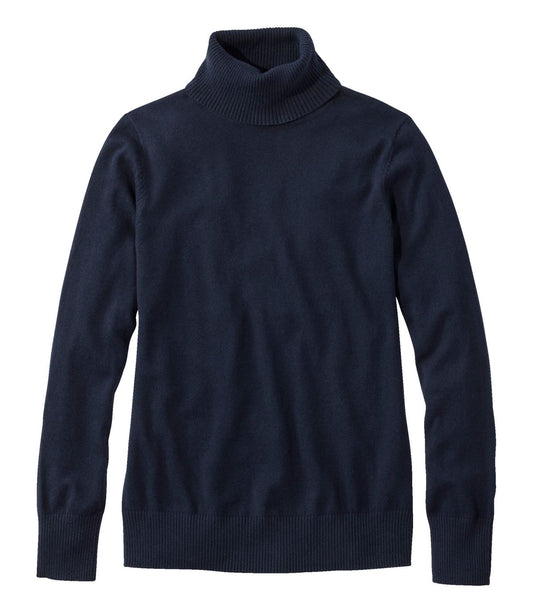 Women's Cotton/Cashmere Sweater, Turtleneck - US 6548