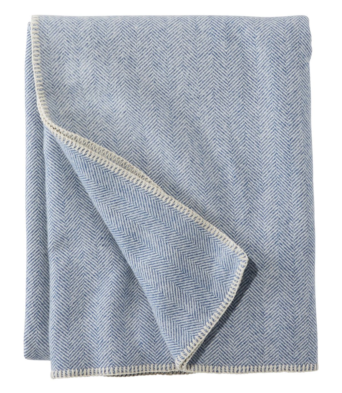 Washable Wool Blanket, Herringbone - US 4938